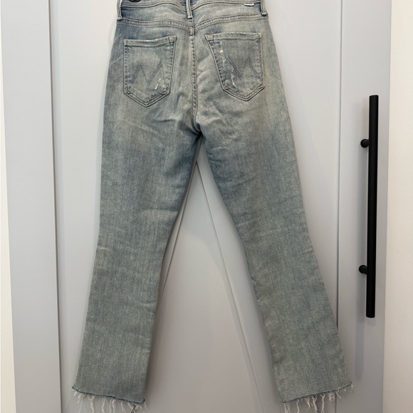 MOTHER Light Blue Distressed Straight-Leg Jeans - Picture 3 of 7